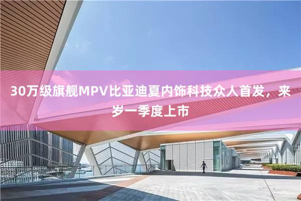30万级旗舰MPV比亚迪夏内饰科技众人首发，来岁一季度上市