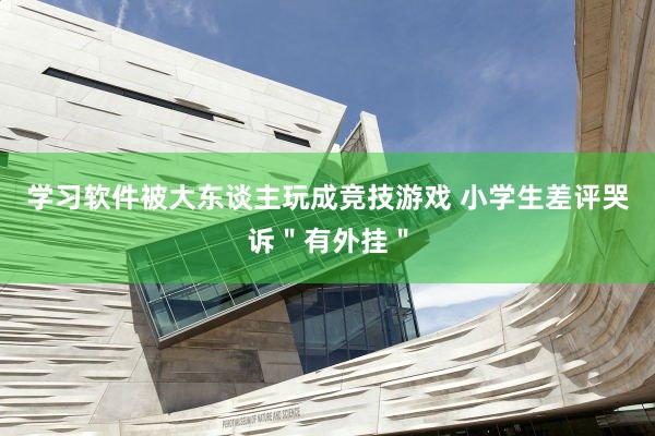 学习软件被大东谈主玩成竞技游戏 小学生差评哭诉＂有外挂＂