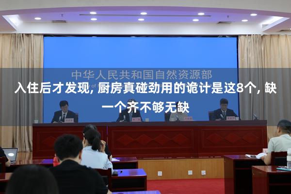 入住后才发现, 厨房真碰劲用的诡计是这8个, 缺一个齐不够无缺